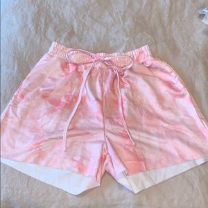 Comfy Pink tie dye Lounge Shorts
